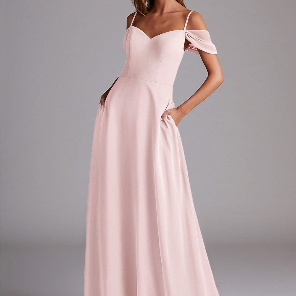 Azazie Blush Pink Maxi Dress